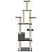 Albero Per Gatti Con Tiragraffi In Sisal Grigio Scuro 183 Cm - Foto miniatura 4