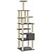 Albero Per Gatti Con Tiragraffi In Sisal Grigio Scuro 183 Cm - Foto miniatura 6