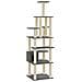 Albero Per Gatti Con Tiragraffi In Sisal Grigio Scuro 183 Cm - Foto miniatura 2