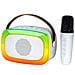 XR 8A01 MINI PARTY Altoparlante Portatile Karaoke Potenza 10 W Bluetooth con Cornice Disco Light Multicolore e Microfono Wireless - Bianco - Foto miniatura 2
