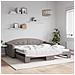 Divano Letto Con Letto Estraibile Tortora 100x200 Cm In Tessuto - Foto miniatura 1