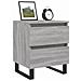 Comodino Grigio Sonoma 40x35x50 Cm In Legno Multistrato - Foto miniatura 3