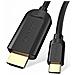 Cavo Usb-c Con Hdmi Vention Cgubg Nero 1,5 M - Foto miniatura 3