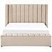 Letto Con Rete A Doghe Velluto Beige 160 X 200 Cm Noyers - Foto miniatura 2