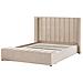 Letto Con Rete A Doghe Velluto Beige 160 X 200 Cm Noyers - Foto miniatura 4