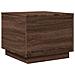 Tavolino Da Salotto Con Luci Led Rovere Marrone 50x50x40 Cm - Foto miniatura 3