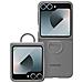 Cover Originale Galaxy Z Flip6 Con Anello Silicone Sottile, Grigio - Foto miniatura 1