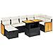 Set Divani da Giardino con Cuscini 8 pz Nero in Polyrattan - Foto miniatura 1