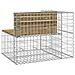 Panca da Giardino Design Gabbione 92x71x65,5 cm Pino Impregnato - Foto miniatura 2