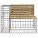 Panca da Giardino Design Gabbione 92x71x65,5 cm Pino Impregnato - Foto miniatura 8