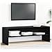 Mobile TV Rovere Nero 120x40x40 cm in Legno Multistrato - Foto miniatura 1