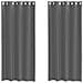 Tende In Voile Con Occhielli 2 Pz Grigio Scuro 140x245 Cm - Foto miniatura 2