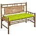 Lusso Casadino -  Panca Da Giardino Con Cuscino 120 Cm In Bambù - Foto miniatura 2