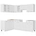 Set Armadi Da Cucina 11 Pz Lyon Bianco In Truciolato - Foto miniatura 2