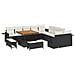 Set Divano da Giardino 13 Pezzi con Cuscini Nero Polyrattan Acacia, Set Tavolo da Pranzo Giardino 3 Pezzi con Cuscini Nero Polyrattan Acacia - Foto miniatura 1