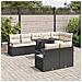 Set di Sofà da Giardino da 9 Pezzi con Cuscini Polyrattan Nero - Foto miniatura 3
