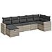 Set Divani da Giardino 7pz con Cuscini Grigio Chiaro Polyrattan - Foto miniatura 1