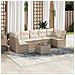 Set Divano da Giardino 8 pz con Cuscini Beige in Polyrattan - Foto miniatura 2
