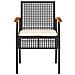 Set da Bistrò 3 pz con Cuscini Nero Polyrattan e Legno Acacia - Foto miniatura 4