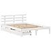 Giroletto con Cassetti Bianco 140x190 cm Legno Massello di Pino - Foto miniatura 3