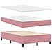 Letto con Box Spring e Materasso e Panca in Velluto Rosa 120x190 cm - Foto miniatura 3
