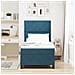 Letto da Box Spring con Materasso Blu Scuro Singolo in Velluto - Foto miniatura 5