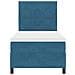 Letto da Box Spring con Materasso Blu Scuro Singolo in Velluto - Foto miniatura 8