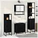 Set Mobili Bagno 4 Pezzi Quercia Nera Legno Ingegnerizzato - Foto miniatura 2