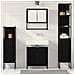 Set Mobili Bagno 4 Pezzi Quercia Nera Legno Ingegnerizzato - Foto miniatura 4