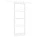 Porta Scorrevole  con Set di Fissaggio 'ORKDAL'Bianco Legno Massello e Vetro, Porta Interna  con Vetro 'ORKDAL'Bianco 83x211x4 cm - Foto miniatura 1