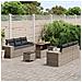 Set Divano da Giardino con cuscino 9 pcs Grigio 90 x 55 x 71 cm - Foto miniatura 3