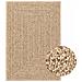 Tappeto ZIZUR Beige 120x120 cm Aspetto Iuta Interni ed Esterni - Foto miniatura 1