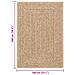 Tappeto ZIZUR Beige 120x120 cm Aspetto Iuta Interni ed Esterni - Foto miniatura 9