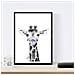 Set Di 6 Stampe Animali Bambini Con Gomma Da Masticare Cervo Elefante Zorro Orso Cane Maiale A3 Cornice Nera - Foto miniatura 4