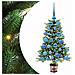 Albero di Natale con 150 LED con supporto Verde 90 cm PE - Foto miniatura 1
