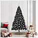 Albero di Natale artificiale con luci integrate Nero 210 cm PVC - Foto miniatura 2