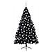 Albero di Natale artificiale con luci integrate Nero 210 cm PVC - Foto miniatura 4