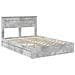 Letto con Contenitore con testiera Grigio cemento 150 x 200 cm - Foto miniatura 4