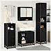 Set di mobili per il bagno 3 pcs Rovere Nero Legno multistrato - Foto miniatura 4