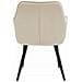Sedia da pranzo LUKK - Velluto beige con gambe nere x1 - Foto miniatura 5