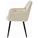 Sedia da pranzo LUKK - Velluto beige con gambe nere x1 - Foto miniatura 4