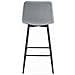 Sgabello da bar POZZA - Velluto grigio argento con gambe nere x 3 - Foto miniatura 5