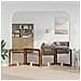 Cancello per cani con supporti 4 pcs Rovere Fumo 100 x 80 cm - Foto miniatura 3