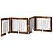 Cancello per cani con supporti 4 pcs Rovere Fumo 100 x 80 cm - Foto miniatura 4