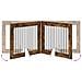 Cancello per cani con supporti 4 pcs Rovere Fumo 100 x 80 cm - Foto miniatura 8