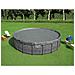 Copertura per piscina Ø4,27 m Rotondo Poliestere Grigio - Foto miniatura 2