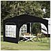 Tenda per feste a pop-up 290 x 290 x 245 cm Nero - Foto miniatura 2