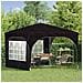 Tenda per feste a pop-up 290 x 290 x 245 cm Nero - Foto miniatura 3