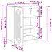 Credenza Bianco Lucido 66 x 34,5 x 90 cm Legno ingegnerizzato - Foto miniatura 9