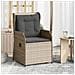 Sedie Reclinabili Giardino 2pz Cuscini Grigio Chiaro Polyrattan - Foto miniatura 2